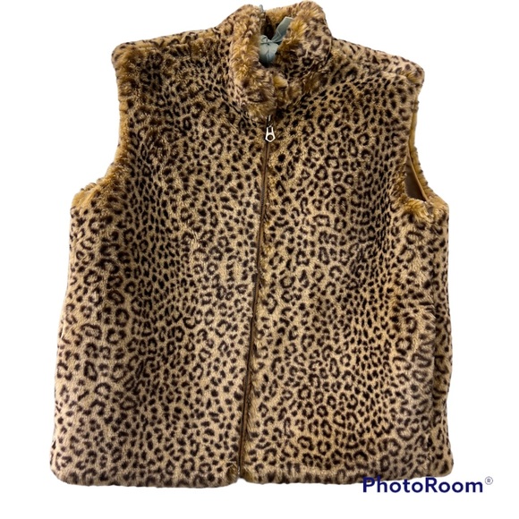 Tommy Hilfiger Cheetah Faux Fur Vest